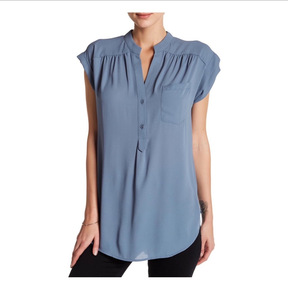 Pleione Blue Blouse